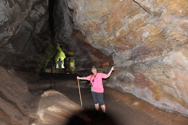 Karen Duquette inside The Rock House